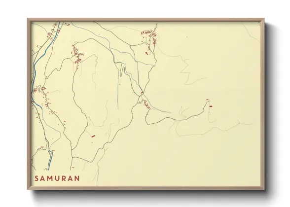 Une affiche de carte sur Samuran