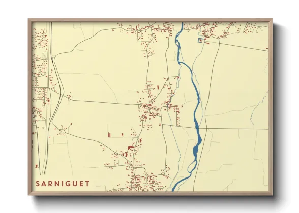 Une affiche de carte sur Sarniguet