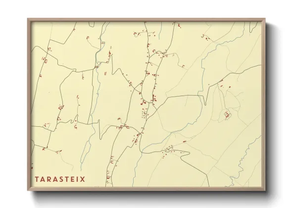 Une affiche de carte sur Tarasteix
