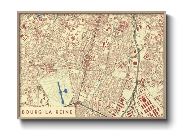 Une affiche de carte sur Bourg-la-Reine