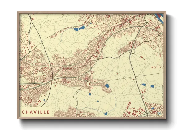Une affiche de carte sur Chaville