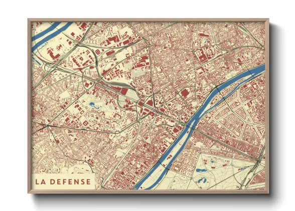 Une affiche de carte sur La Defense