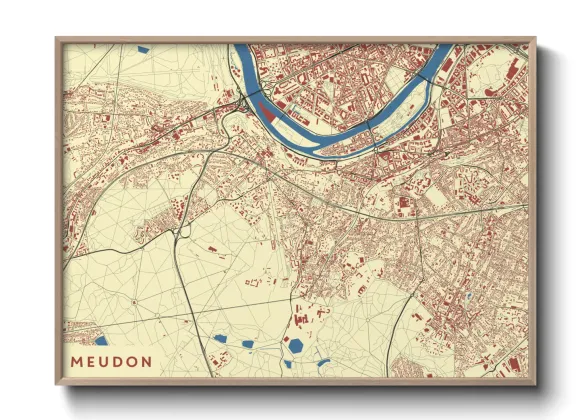 Une affiche de carte sur Meudon