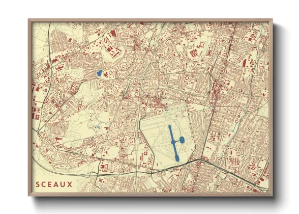 Une affiche de carte sur Sceaux