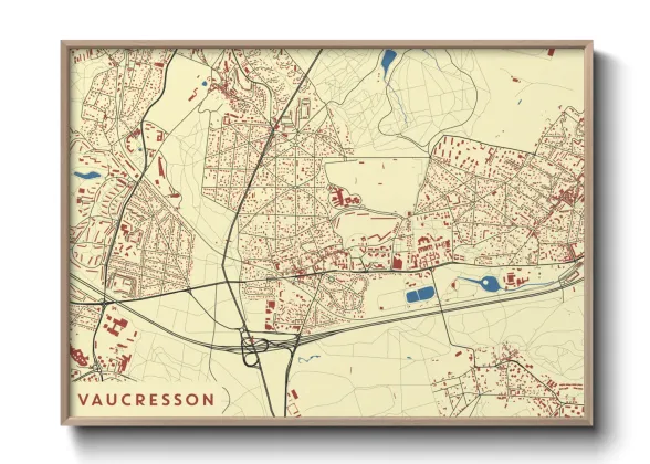 Une affiche de carte sur Vaucresson