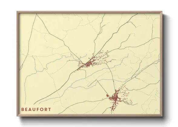 Une affiche de carte sur Beaufort