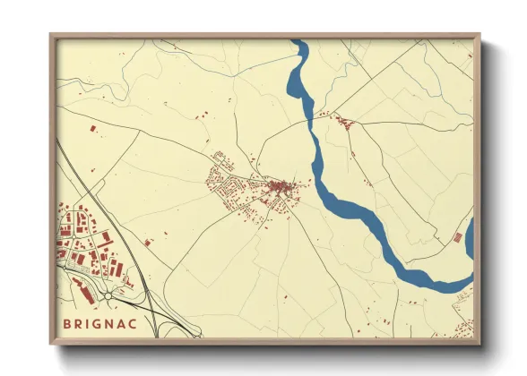 Une affiche de carte sur Brignac