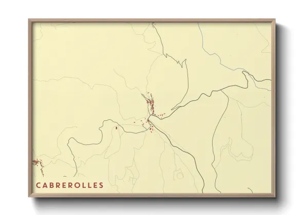 Une affiche de carte sur Cabrerolles