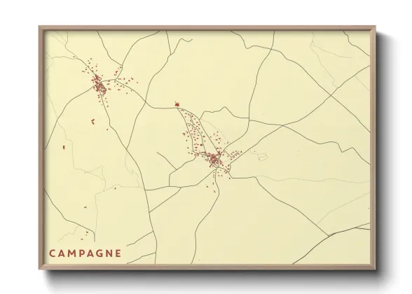 Une affiche de carte sur Campagne