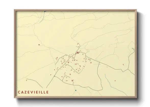 Une affiche de carte sur Cazevieille