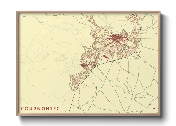 Une affiche de carte sur Cournonsec