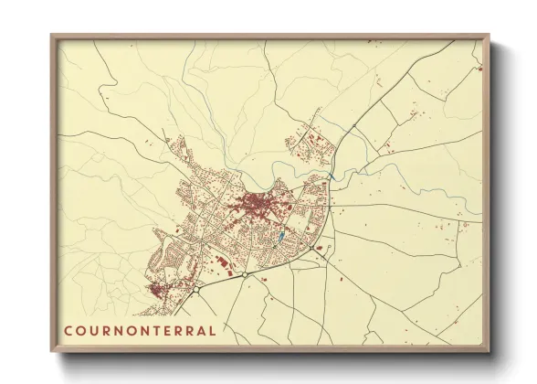 Une affiche de carte sur Cournonterral