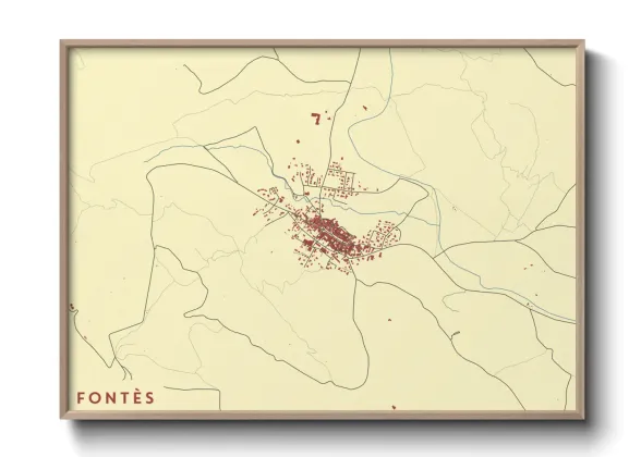 Une affiche de carte sur Fontès