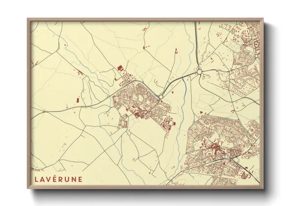 Une affiche de carte sur Lavérune