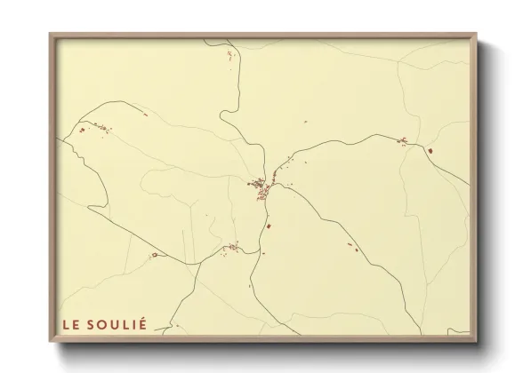 Une affiche de carte sur Le Soulié
