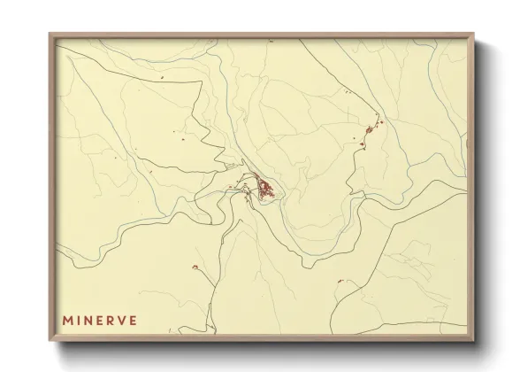 Une affiche de carte sur Minerve