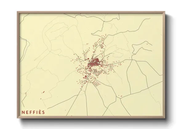 Une affiche de carte sur Neffiès