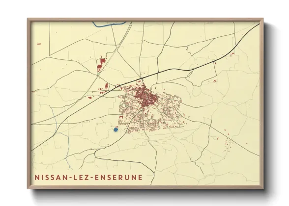 Une affiche de carte sur Nissan-lez-Enserune