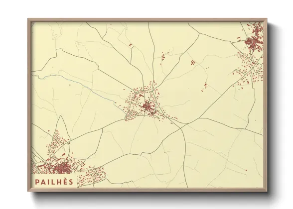 Une affiche de carte sur Pailhès