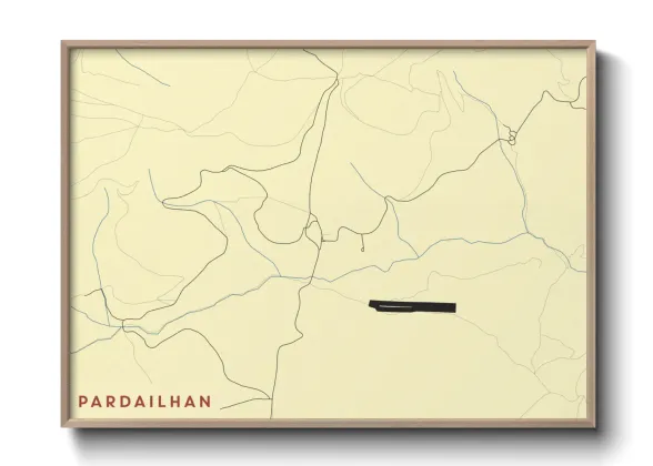 Une affiche de carte sur Pardailhan