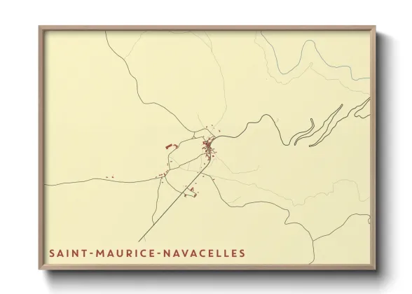 Une affiche de carte sur Saint-Maurice-Navacelles