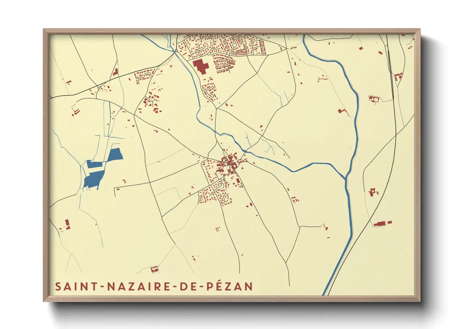 Un poster carteSaint-Nazaire-de-Pézan