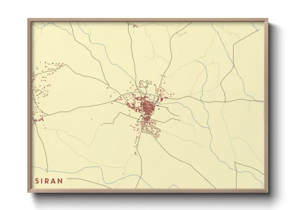 Une affiche de carte sur Siran