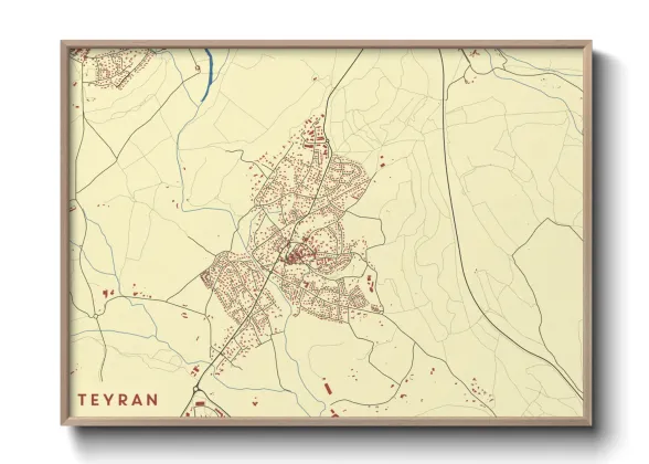 Une affiche de carte sur Teyran