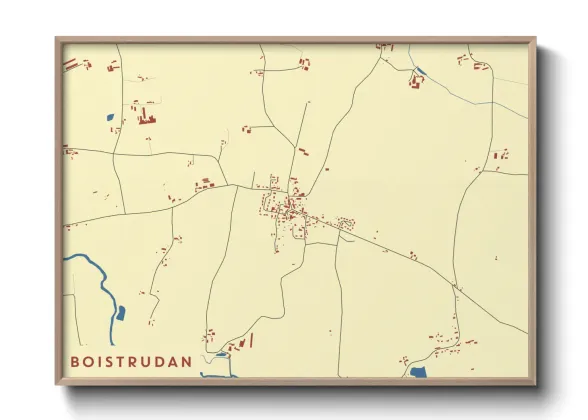 Une affiche de carte sur Boistrudan