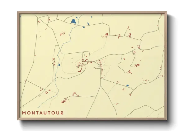 Une affiche de carte sur Montautour