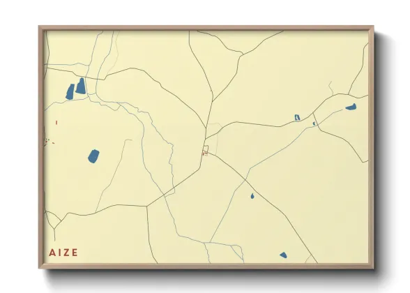 Une affiche de carte sur Aize