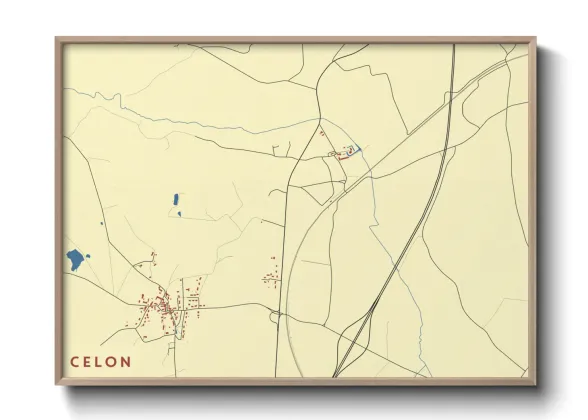 Une affiche de carte sur Celon