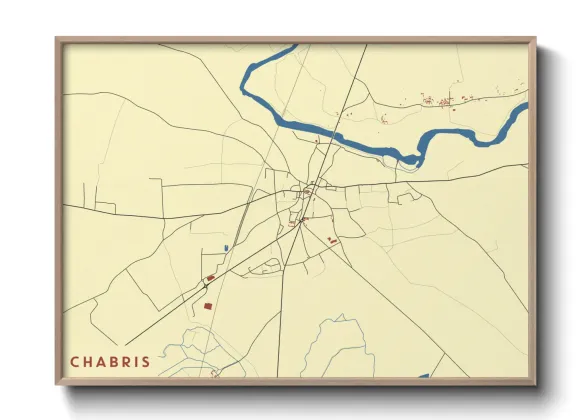 Une affiche de carte sur Chabris