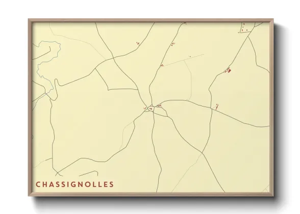 Une affiche de carte sur Chassignolles