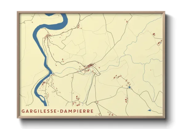 Une affiche de carte sur Gargilesse-Dampierre