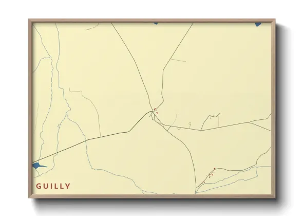 Une affiche de carte sur Guilly
