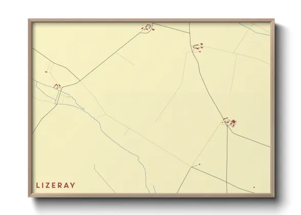 Une affiche de carte sur Lizeray
