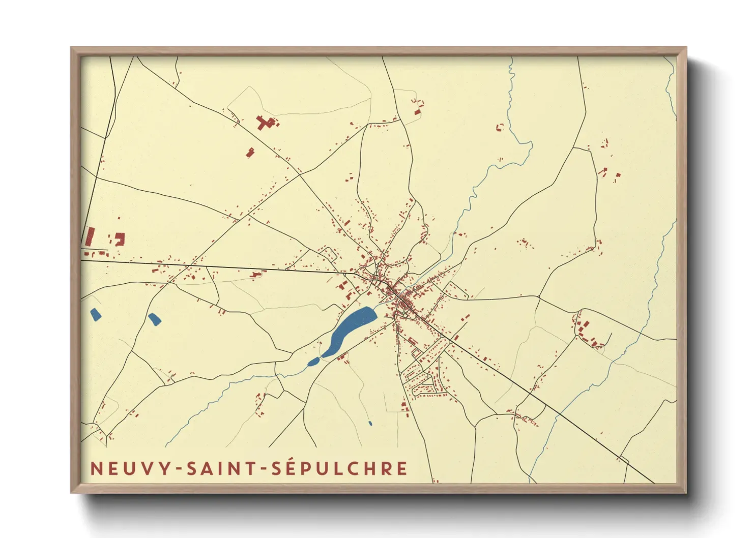 Un poster carteNeuvy-Saint-Sépulchre