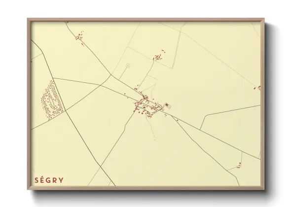Une affiche de carte sur Ségry