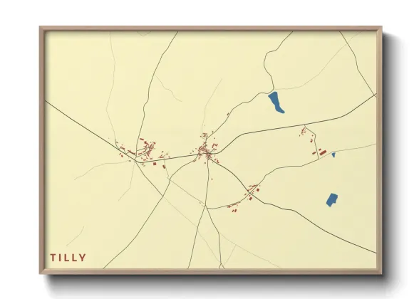 Une affiche de carte sur Tilly