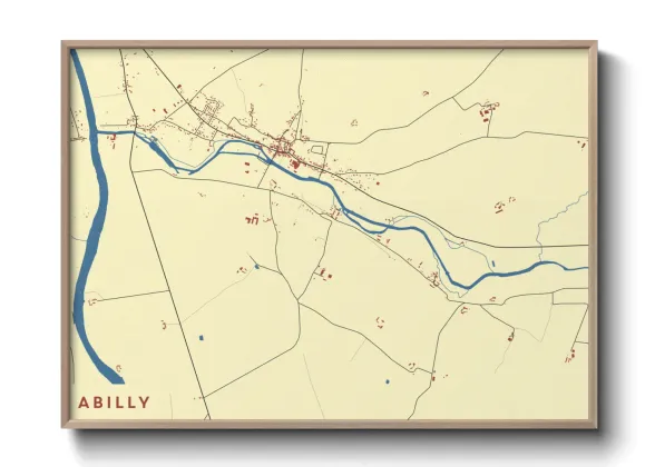 Une affiche de carte sur Abilly