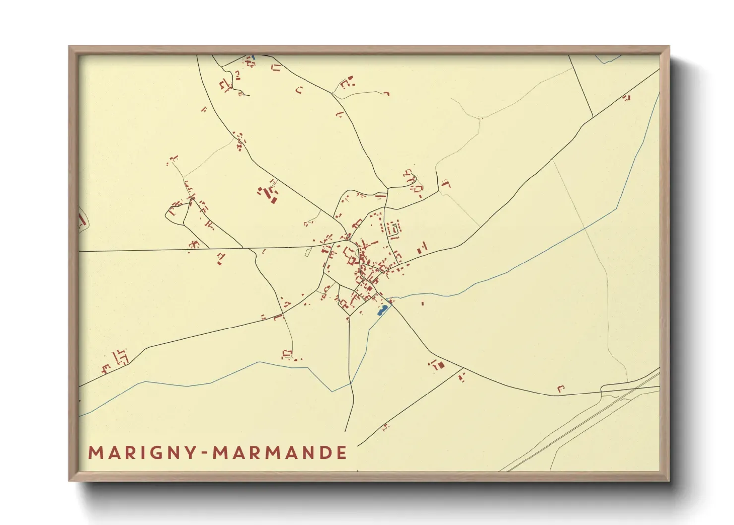 Un poster carteMarigny-Marmande