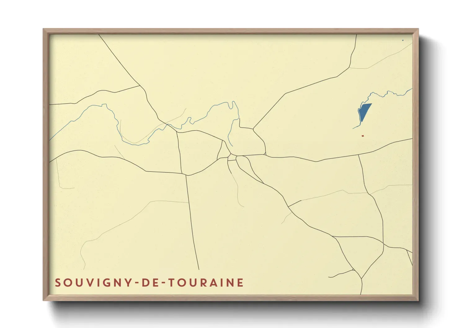 Un poster carteSouvigny-de-Touraine
