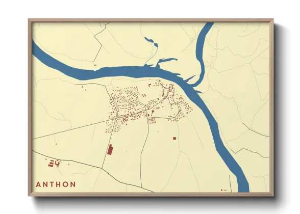 Une affiche de carte sur Anthon