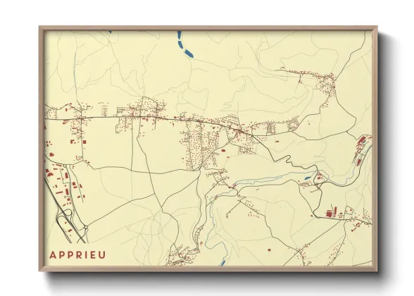 Une affiche de carte sur Apprieu