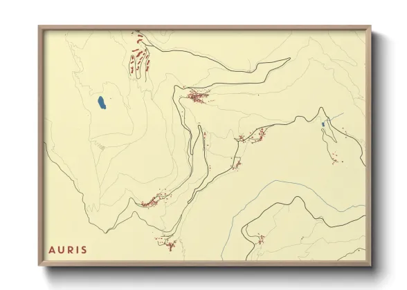 Une affiche de carte sur Auris