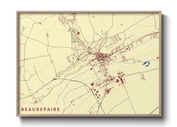 Une affiche de carte sur Beaurepaire