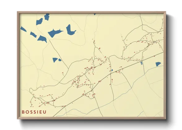 Une affiche de carte sur Bossieu