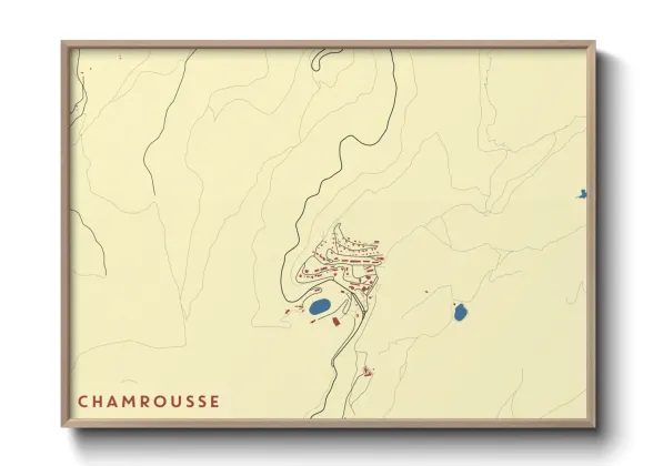 Une affiche de carte sur Chamrousse