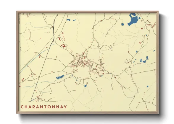 Une affiche de carte sur Charantonnay